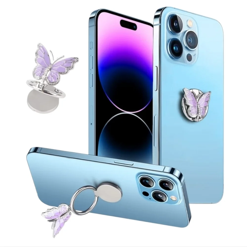 Butterfly Phone Ring Grip 360 Degree Rotating‎ Plating Finger Holder Kickstand